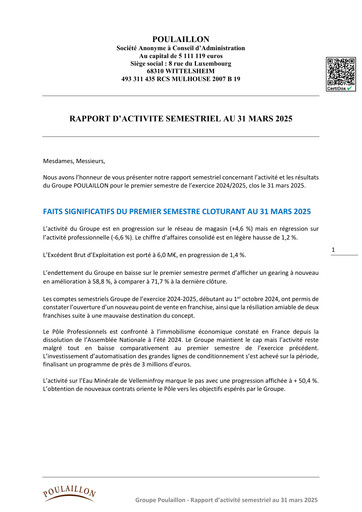 Thumbnail Poulaillon Half-year Report fy2025-h1