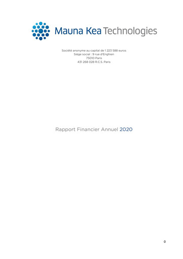 Thumbnail Mauna Kea Technologies Financial Report 2020