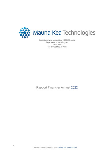 Thumbnail Mauna Kea Technologies Financial Report 2022