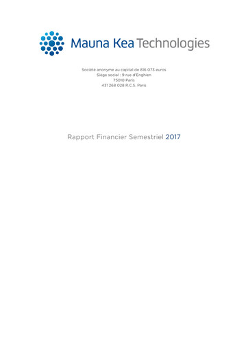 Thumbnail Mauna Kea Technologies Half-year Report 2017