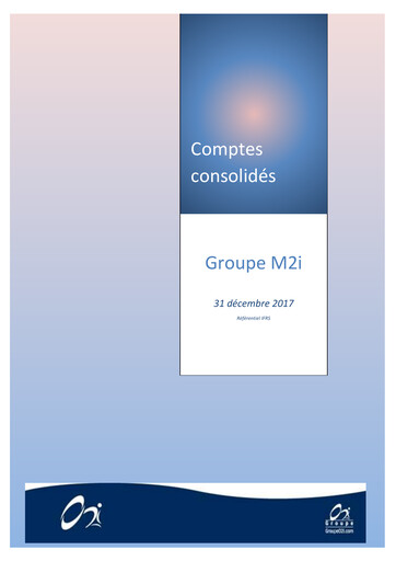 Miniature M2i Formation Bilan financier 2017