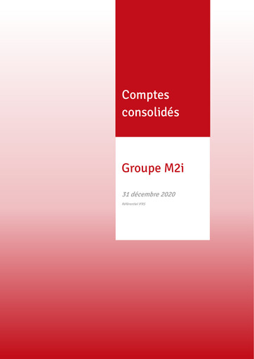 Miniature M2i Formation Bilan financier 2020