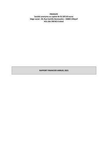Thumbnail Predilife Financial Report 2021
