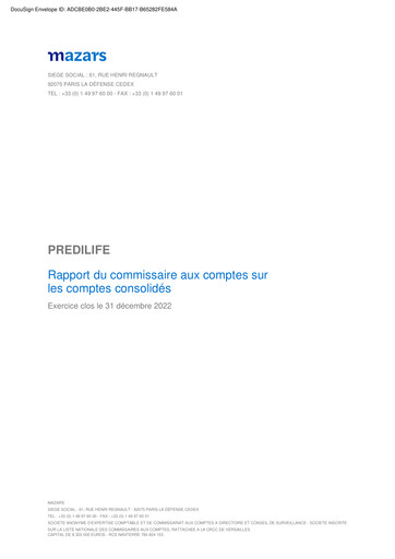 Thumbnail Predilife Financial Statement 2022