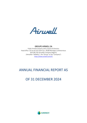 Miniature Groupe Airwell Rapport financier 2024