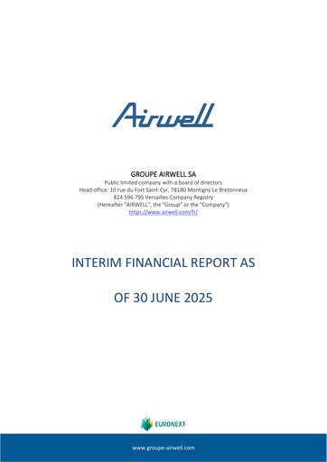 Miniature Groupe Airwell Rapport financier 2025-h1