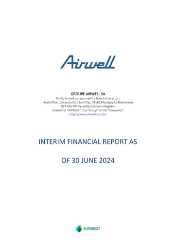 Miniature Groupe Airwell Rapport semestriel 2024-h1