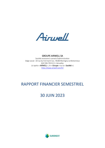 Miniature Groupe Airwell Rapport semestriel 2023-h1