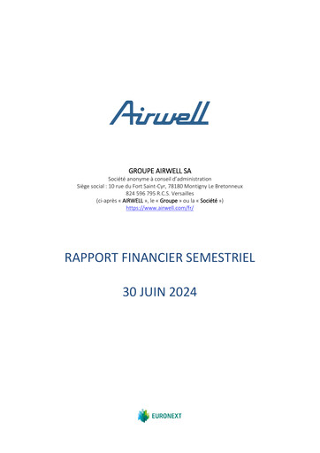 Miniature Groupe Airwell Rapport semestriel 2024-h1