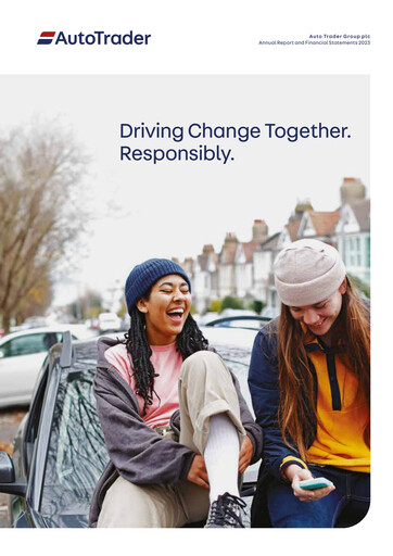 Miniature Auto Trader Group Rapport annuel 2023