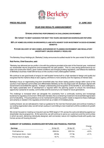 Thumbnail The Berkeley Group Financial Report 2023