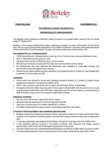 Thumbnail The Berkeley Group Half-year Report 2019-h1