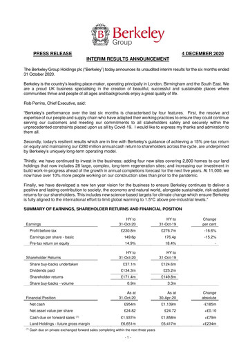 Thumbnail The Berkeley Group Half-year Report 2020-h1