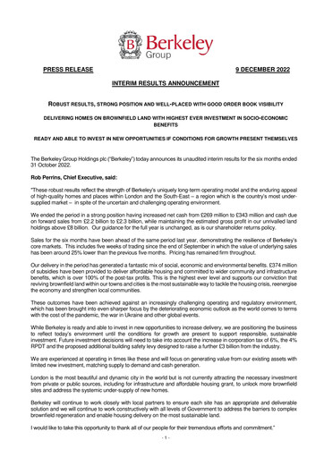 Thumbnail The Berkeley Group Half-year Report 2022-h1