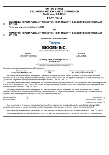 Vorschaubild Biogen Quartalsbericht 2026-q2
