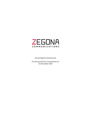 Miniature Zegona Communications Rapport annuel 2015
