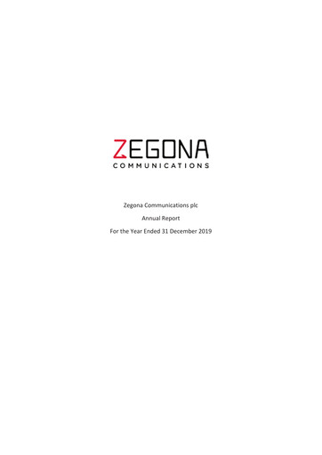 Miniature Zegona Communications Rapport annuel 2019