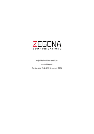 Miniature Zegona Communications Rapport annuel 2021