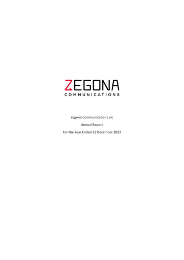 Miniature Zegona Communications Rapport annuel 2023