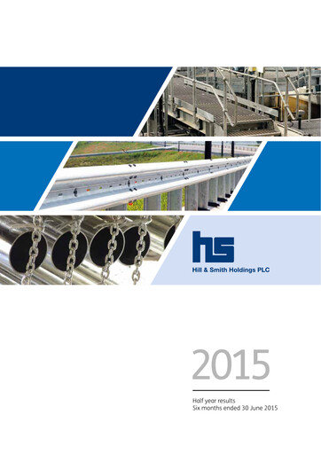 Miniature Hill & Smith PLC Rapport semestriel 2015-h1