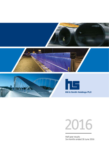 Miniature Hill & Smith PLC Rapport semestriel 2016-h1