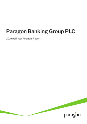 Miniature Paragon Banking Group Rapport semestriel 2019-h1