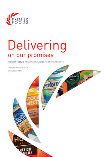 Thumbnail Premier Foods Annual Report 2012