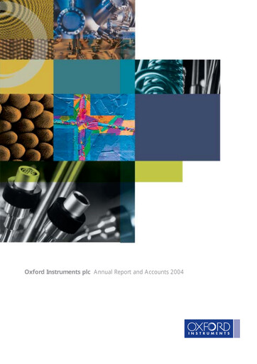 Thumbnail Oxford Instruments Annual Report 2004