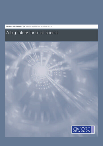 Thumbnail Oxford Instruments Annual Report 2005