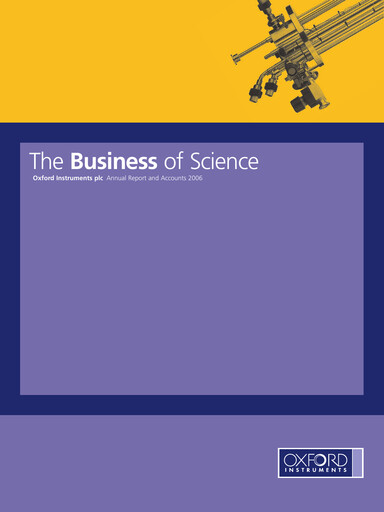 Thumbnail Oxford Instruments Annual Report 2006