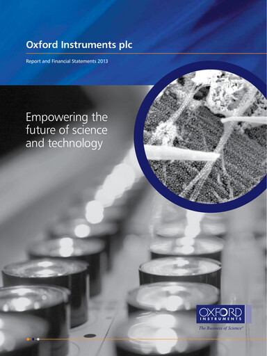 Thumbnail Oxford Instruments Annual Report 2013