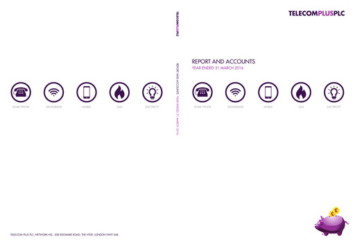 Thumbnail Telecom Plus PLC Annual Report fy2015