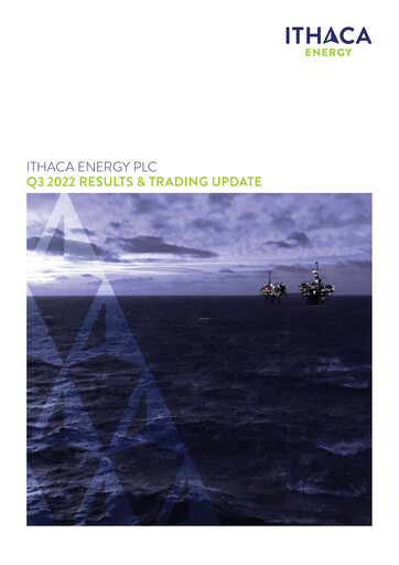 Thumbnail Ithaca Energy Quarterly Report 2022-q3