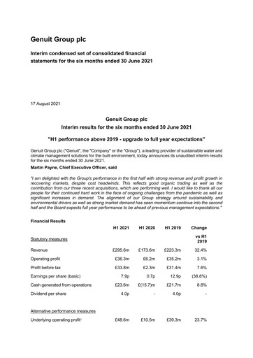 Thumbnail Genuit Group Half-year Report 2021-h1