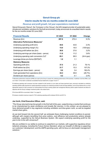Thumbnail Genuit Group Half-year Report 2025-h1