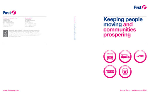 Thumbnail FirstGroup Annual Report 2012