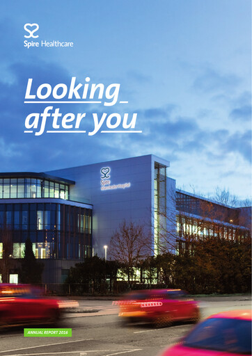 Miniature Spire Healthcare Group Rapport annuel 2016