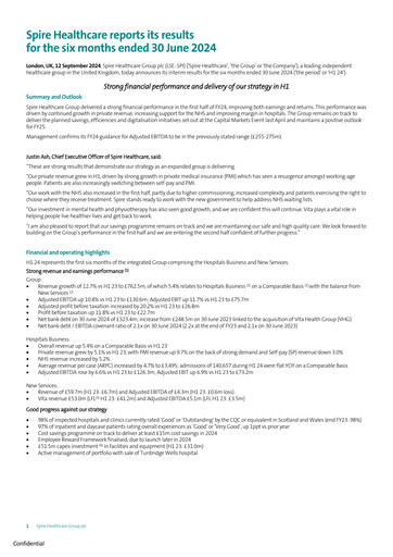 Thumbnail Spire Healthcare Group Half-year Report 2024-h1