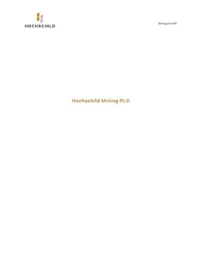 Thumbnail Hochschild Mining Half-year Report 2024-h1