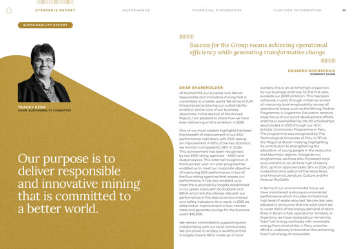 Thumbnail Hochschild Mining Sustainability Report 2025