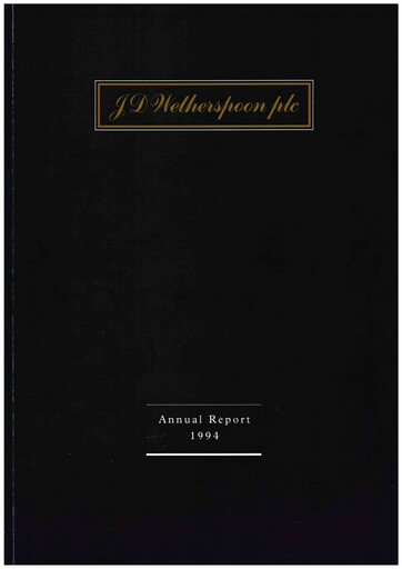 Thumbnail J D Wetherspoon Annual Report 1994