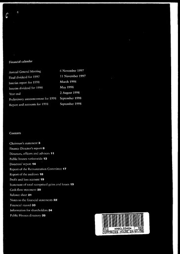 Thumbnail J D Wetherspoon Annual Report 1997