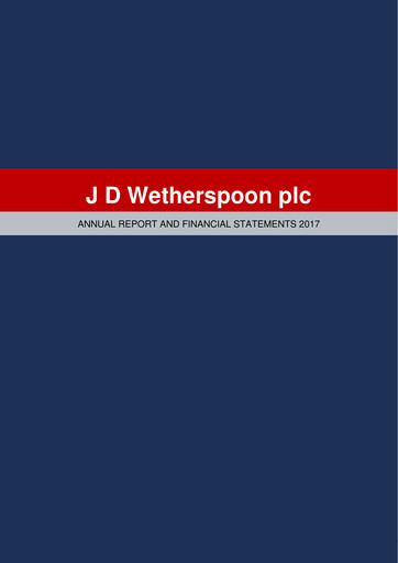 Thumbnail J D Wetherspoon Annual Report 2017