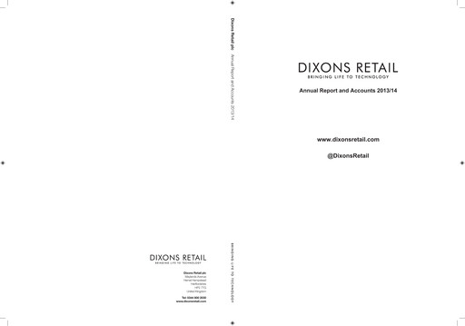 Thumbnail Currys plc Annual Report 2013-2014