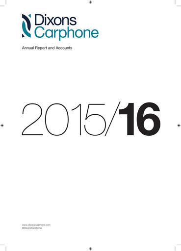Thumbnail Currys plc Annual Report 2015-2016