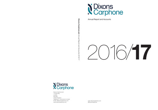 Thumbnail Currys plc Annual Report 2016-2017