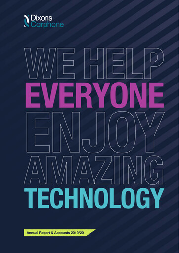 Thumbnail Currys plc Annual Report 2019-2020