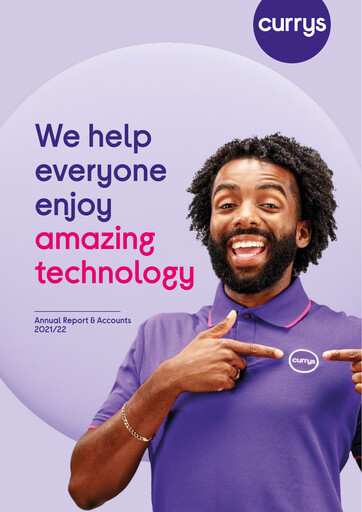 Thumbnail Currys plc Annual Report 2021-2022