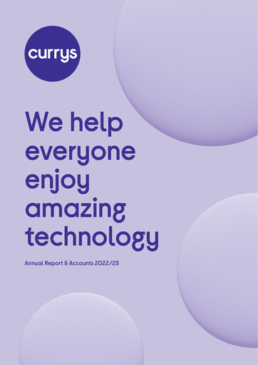 Thumbnail Currys plc Annual Report 2022-2023