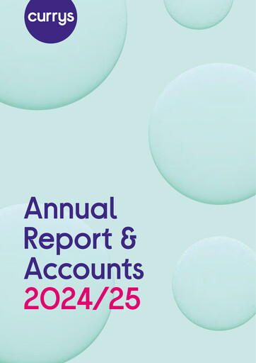 Thumbnail Currys plc Annual Report 2024-2025